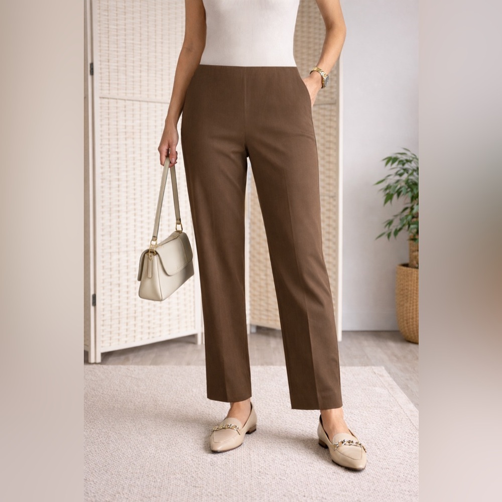 Dana Buchman Tummy Control Pants - Brown